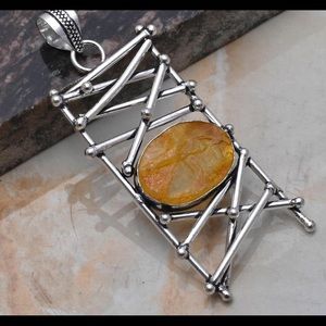 Rough Citrine Pendant